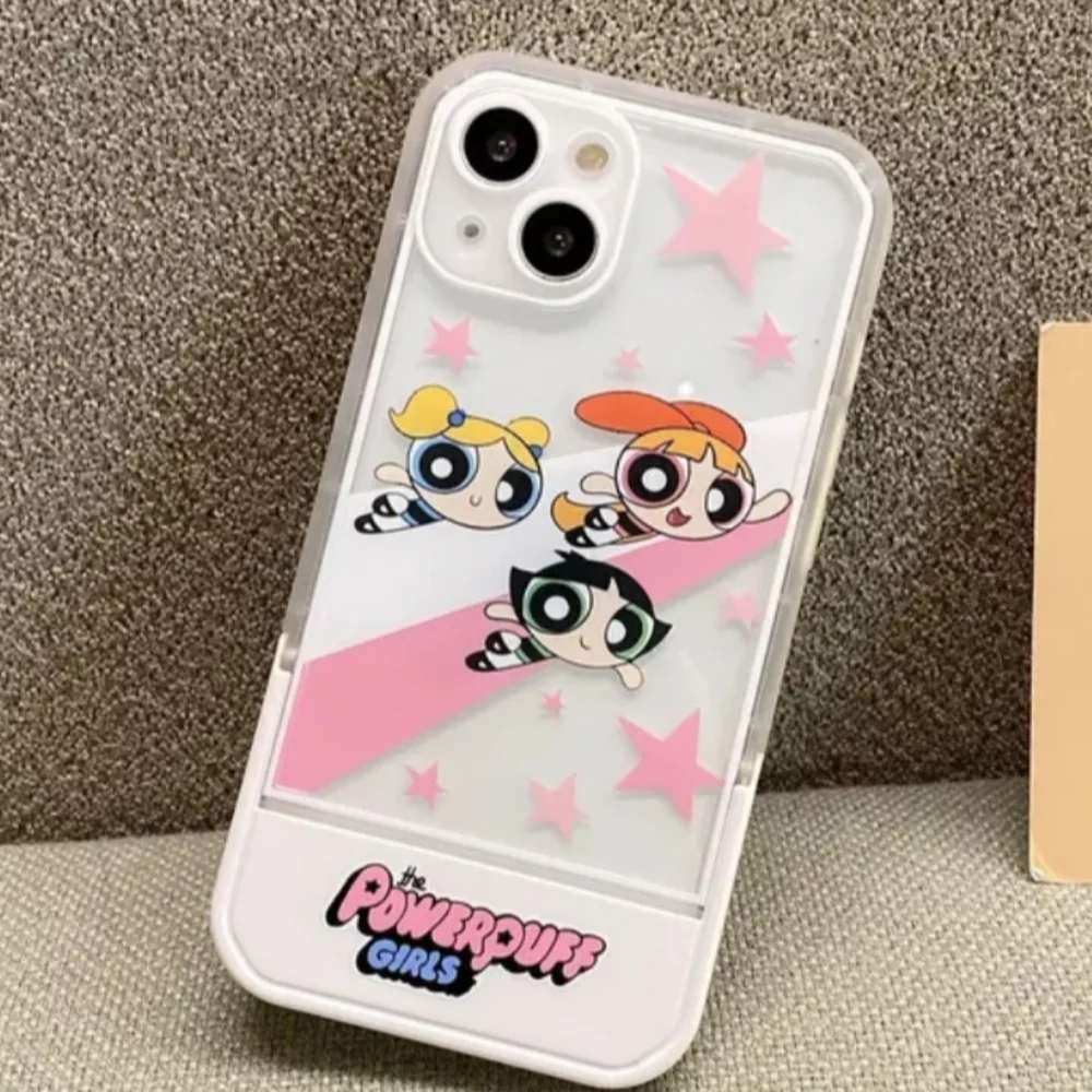 Brand new Apple IPhone 14Pro Max Powerpuff Girls Silicone Phone w Stand